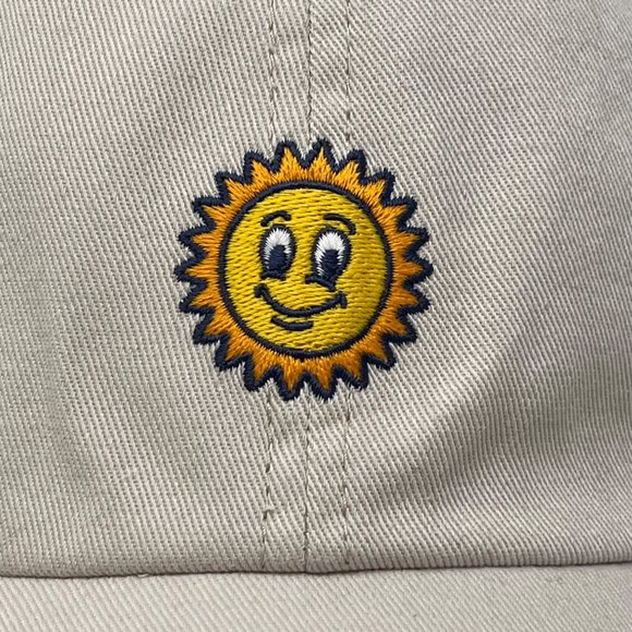 A Chill Cap Rise and Shine Sun Mens OS Strapback Cotton Cream Outdoor NEW - Picture 6 of 10